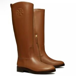 Tory Burch Brown Leather Riding Boots size 9.5 new with dust bag.